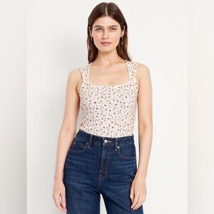Trapeze-Neck Floral Top